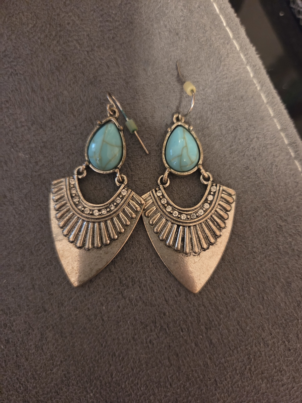 Turquoise Stone Bohemian Drop Earrings - Women Jewelry